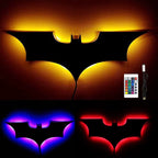 3D Bat Wall Lamp with RGB LED Lighting and Remote Control for Bedroom, Living Room, and Hallway Decor
