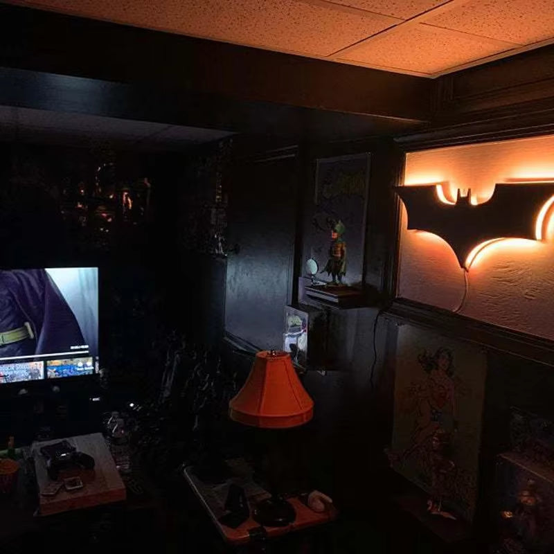3D Bat Wall Lamp with RGB LED Lighting and Remote Control for Bedroom, Living Room, and Hallway Decor