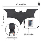 3D Bat Wall Lamp with RGB LED Lighting and Remote Control for Bedroom, Living Room, and Hallway Decor