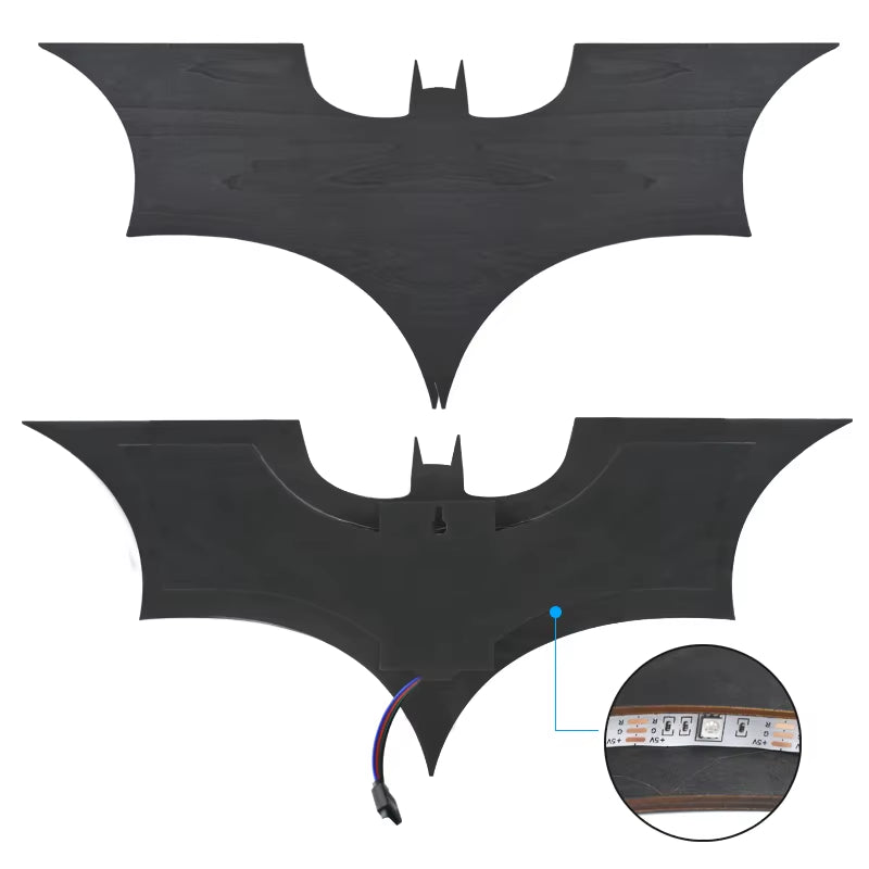 3D Bat Wall Lamp with RGB LED Lighting and Remote Control for Bedroom, Living Room, and Hallway Decor