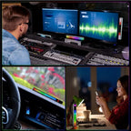 32Led RGB Music Rhythm Light Bar Rechargeable APP Control Rgb Sound Activated Night Light Music Rhythm Light Car Gaming